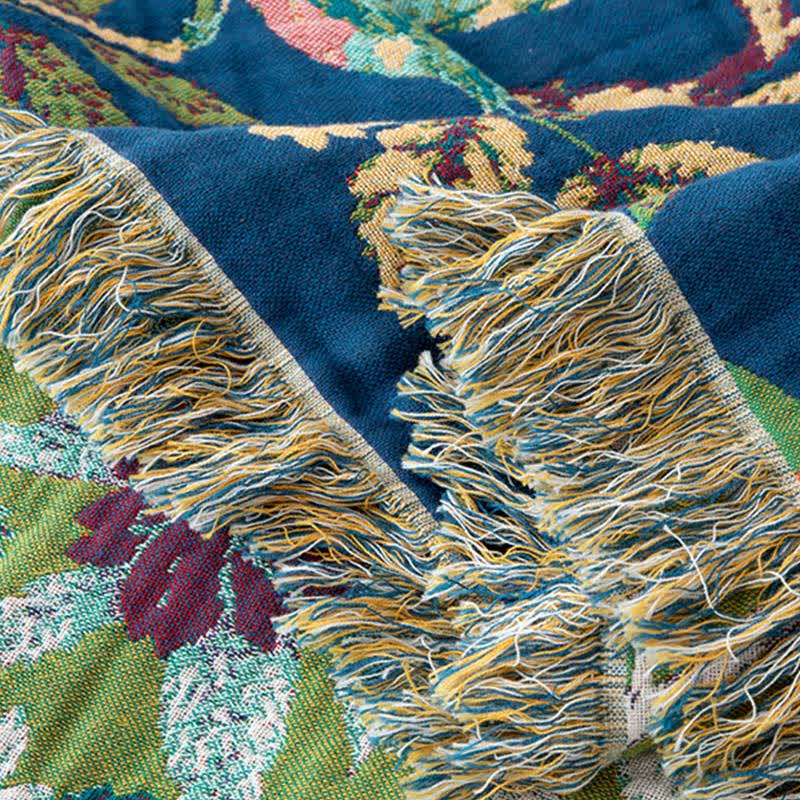 Couette réversible en gaze de coton « Wild Rose »