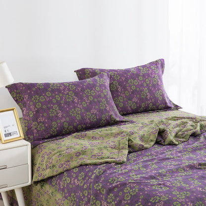 Couette jacquard en gaze de coton à motif de fleurs de prunier
