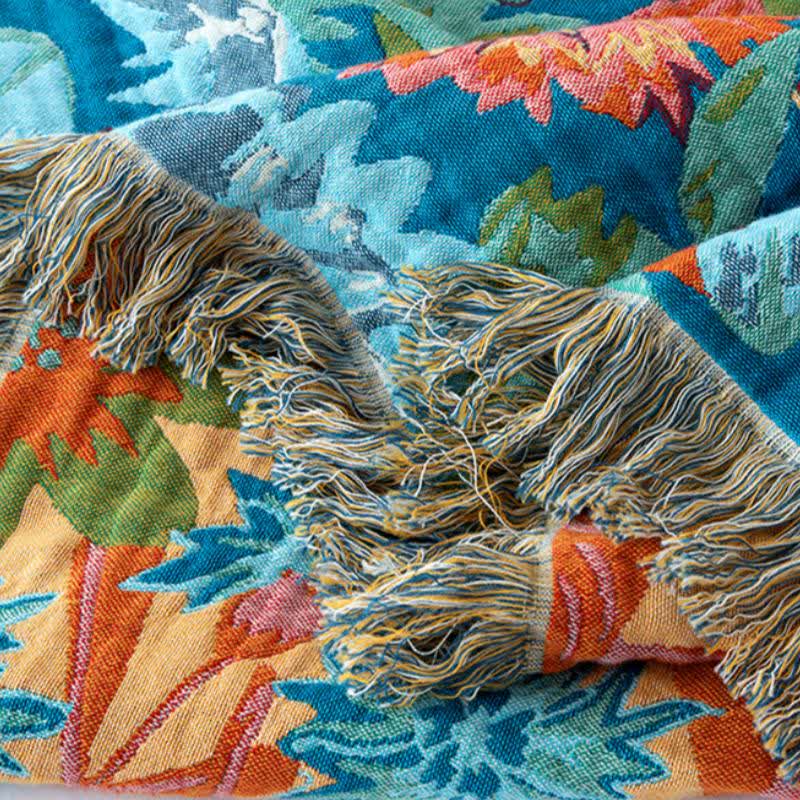 Couette à pompons en coton naturel Tulip Gerbera
