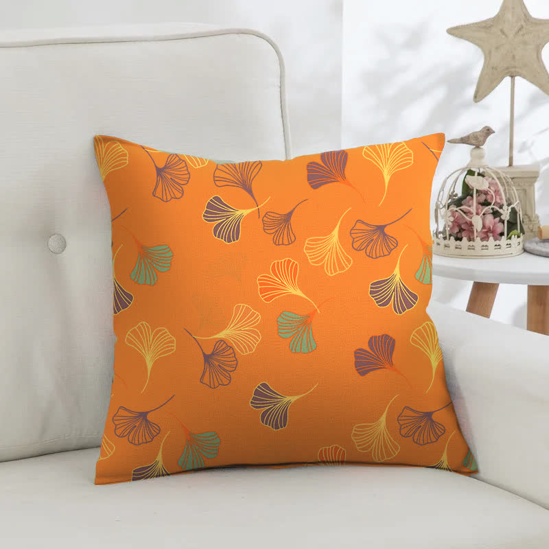 Taies d'oreiller carrées en jacquard de coton Ginkgo Biloba (2 pièces) - image 5
