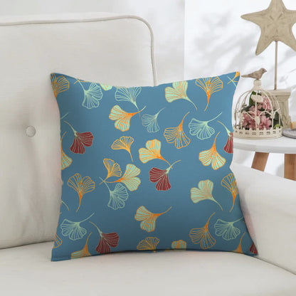 Taies d'oreiller carrées en jacquard de coton Ginkgo Biloba (2 pièces) - image 1