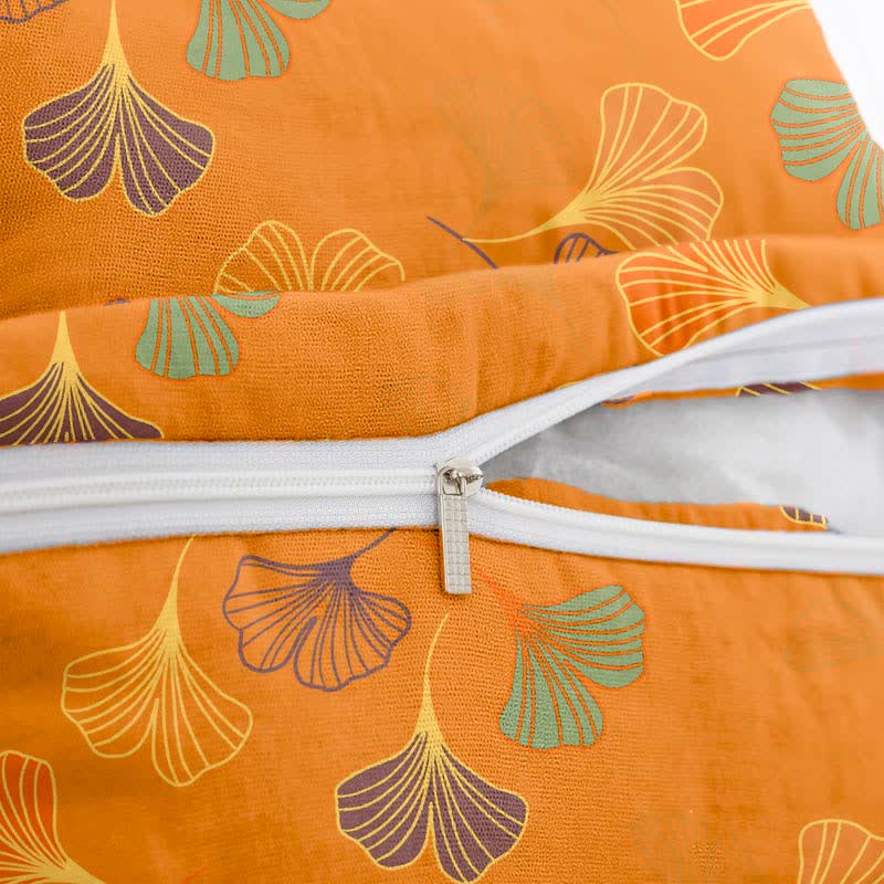 Taies d'oreiller carrées en jacquard de coton Ginkgo Biloba (2 pièces) - image 7