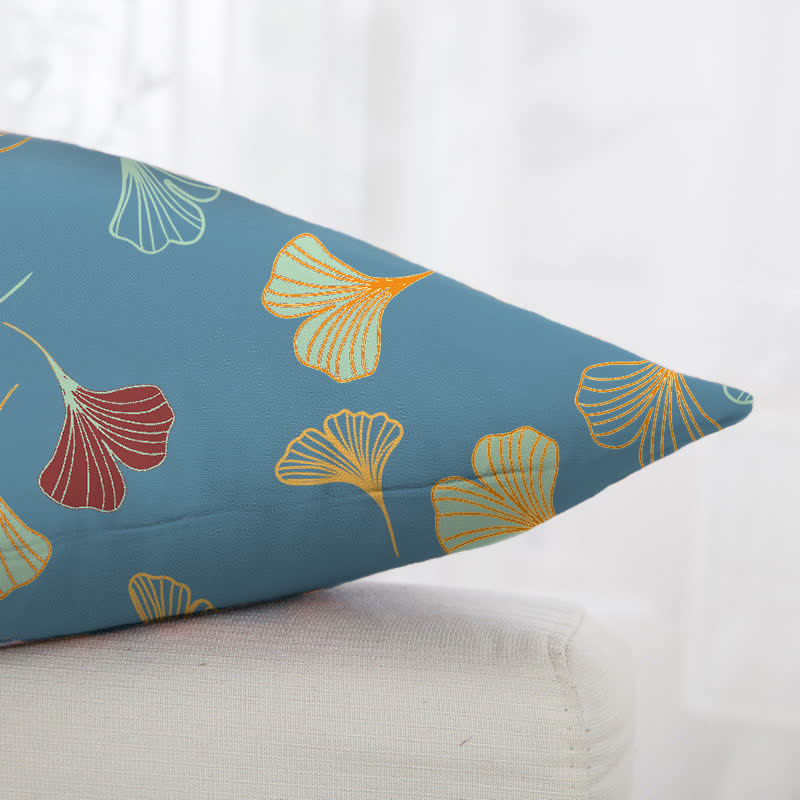 Taies d'oreiller carrées en jacquard de coton Ginkgo Biloba (2 pièces) - image 2