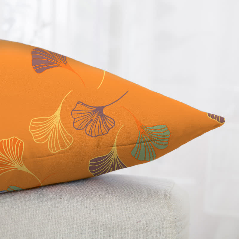 Taies d'oreiller carrées en jacquard de coton Ginkgo Biloba (2 pièces) - image 6
