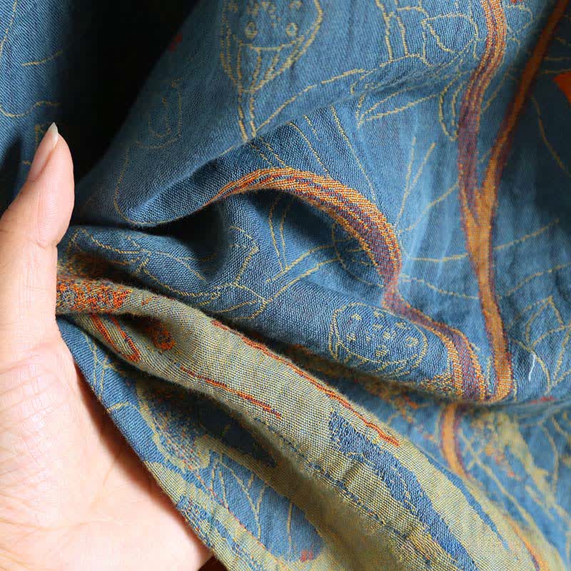 Chemise de nuit vintage en double gaze de coton Lotus