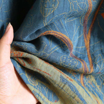 Chemise de nuit vintage en double gaze de coton Lotus