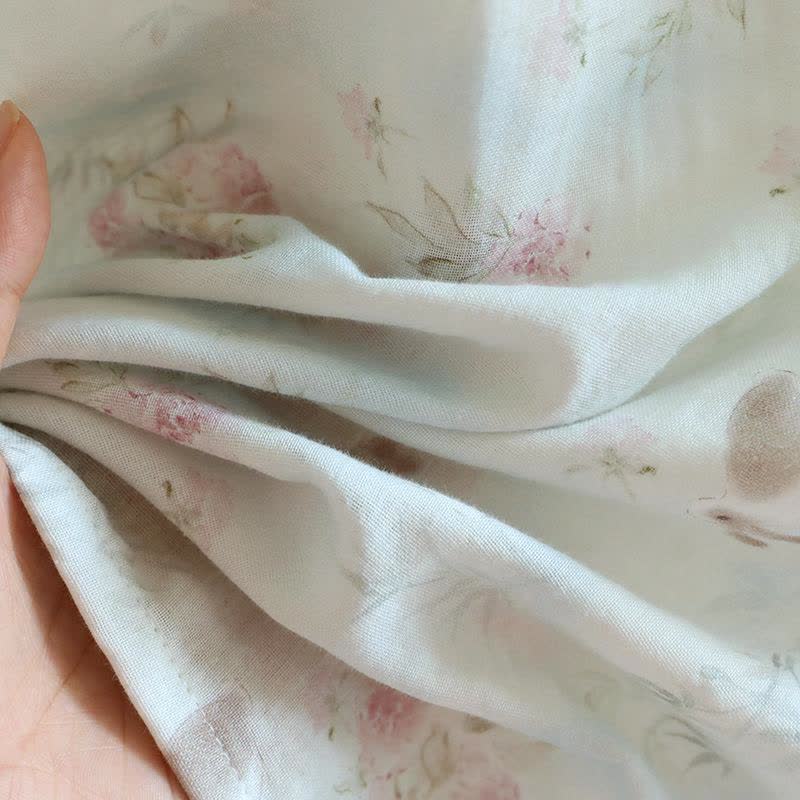 Chemise de nuit orientale en gaze de coton et bambou