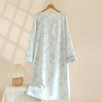Chemise de nuit orientale en gaze de coton et bambou