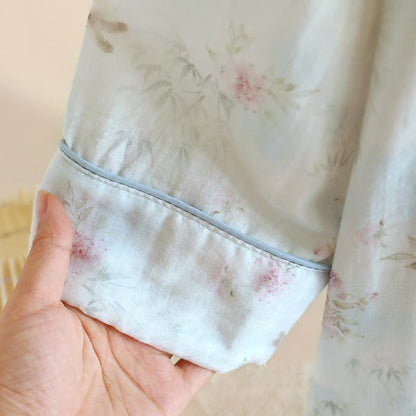Chemise de nuit orientale en gaze de coton et bambou