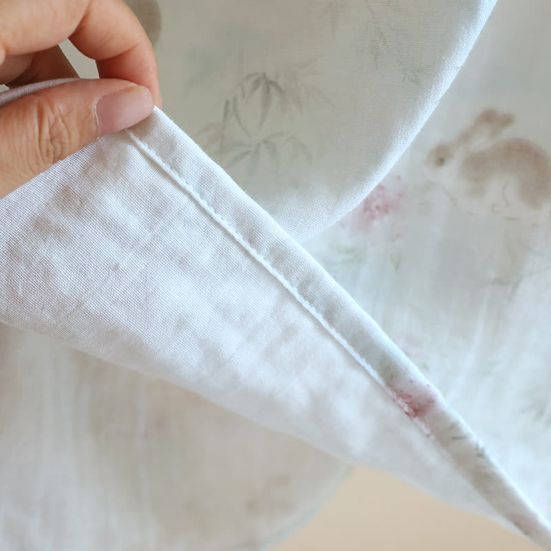 Chemise de nuit orientale en gaze de coton et bambou