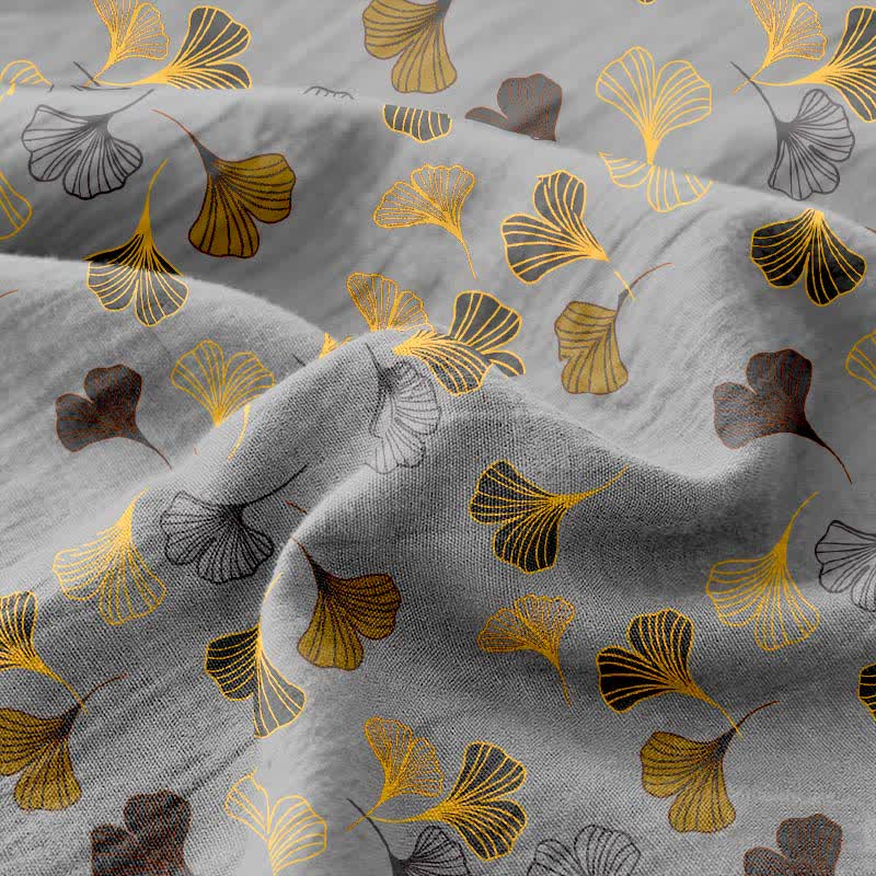 Couvre-lit en gaze de coton jacquard « Ginkgo Biloba » - image 14