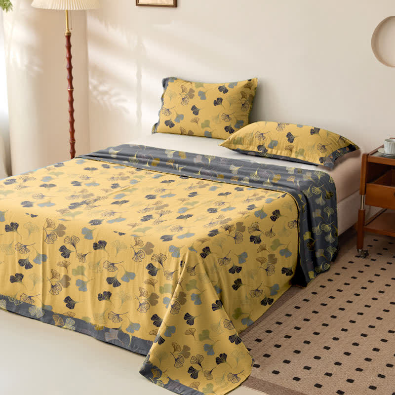 Couvre-lit en gaze de coton jacquard « Ginkgo Biloba » - image 20
