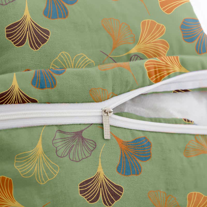 Taies d'oreiller carrées en jacquard de coton Ginkgo Biloba (2 pièces) - image 19