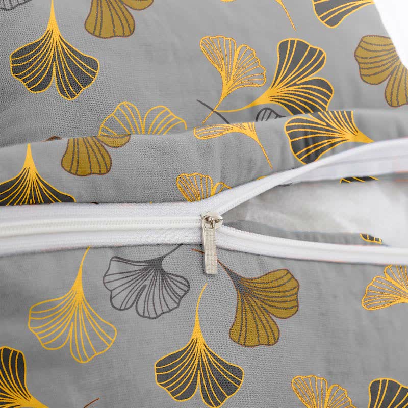 Taies d'oreiller carrées en jacquard de coton Ginkgo Biloba (2 pièces) - image 11