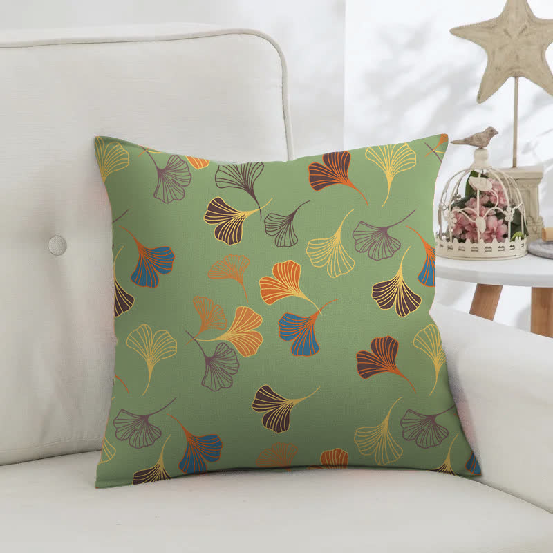 Taies d'oreiller carrées en jacquard de coton Ginkgo Biloba (2 pièces) - image 17