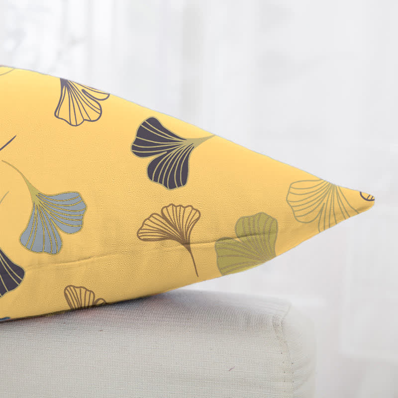 Taies d'oreiller carrées en jacquard de coton Ginkgo Biloba (2 pièces) - image 14
