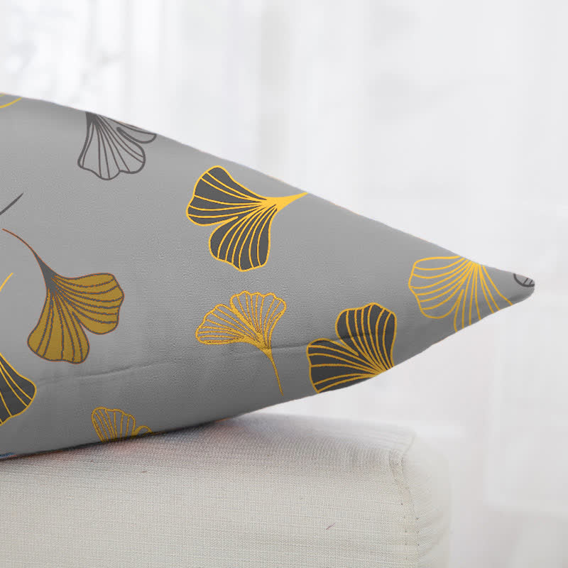 Taies d'oreiller carrées en jacquard de coton Ginkgo Biloba (2 pièces) - image 10