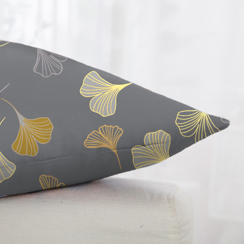 Taies d'oreiller carrées en jacquard de coton Ginkgo Biloba (2 pièces) - image 30