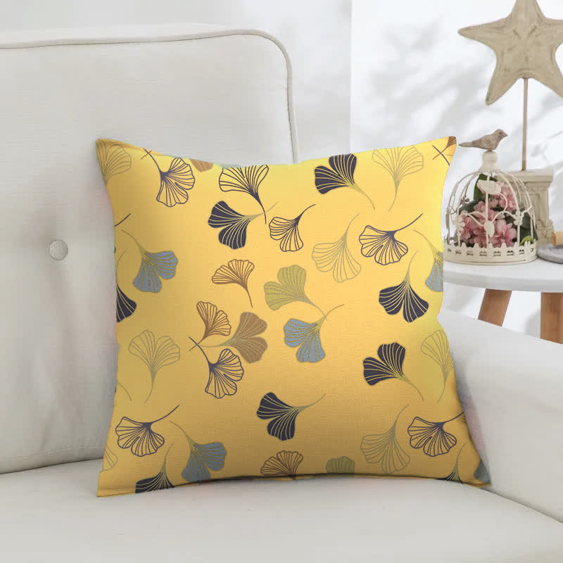 Taies d'oreiller carrées en jacquard de coton Ginkgo Biloba (2 pièces) - image 13