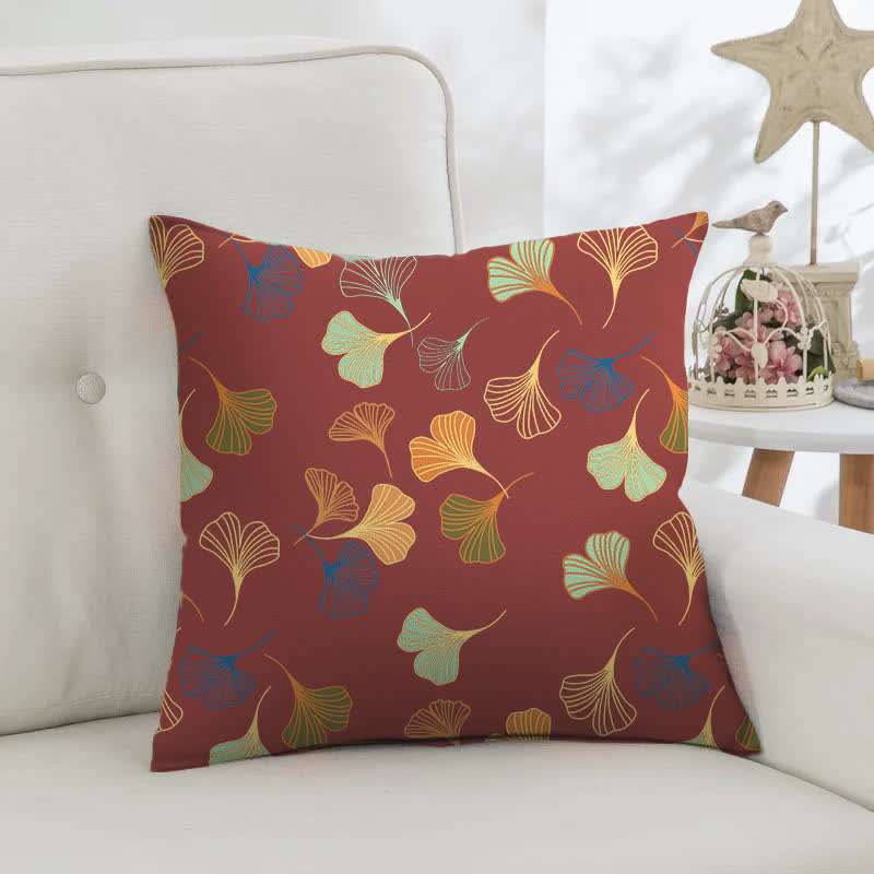 Taies d'oreiller carrées en jacquard de coton Ginkgo Biloba (2 pièces) - image 21