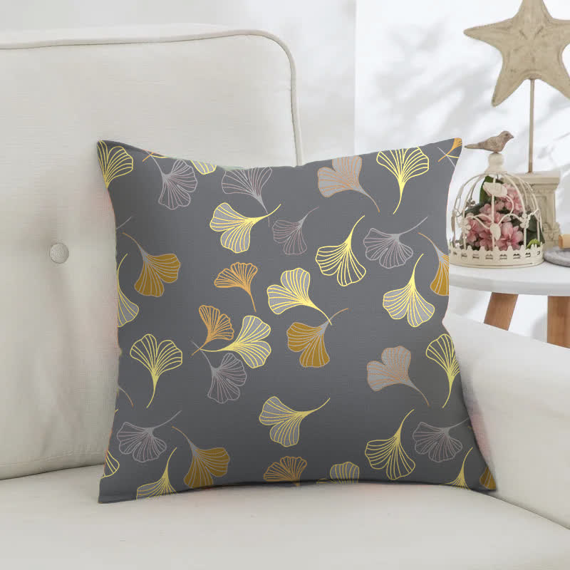 Taies d'oreiller carrées en jacquard de coton Ginkgo Biloba (2 pièces) - image 29