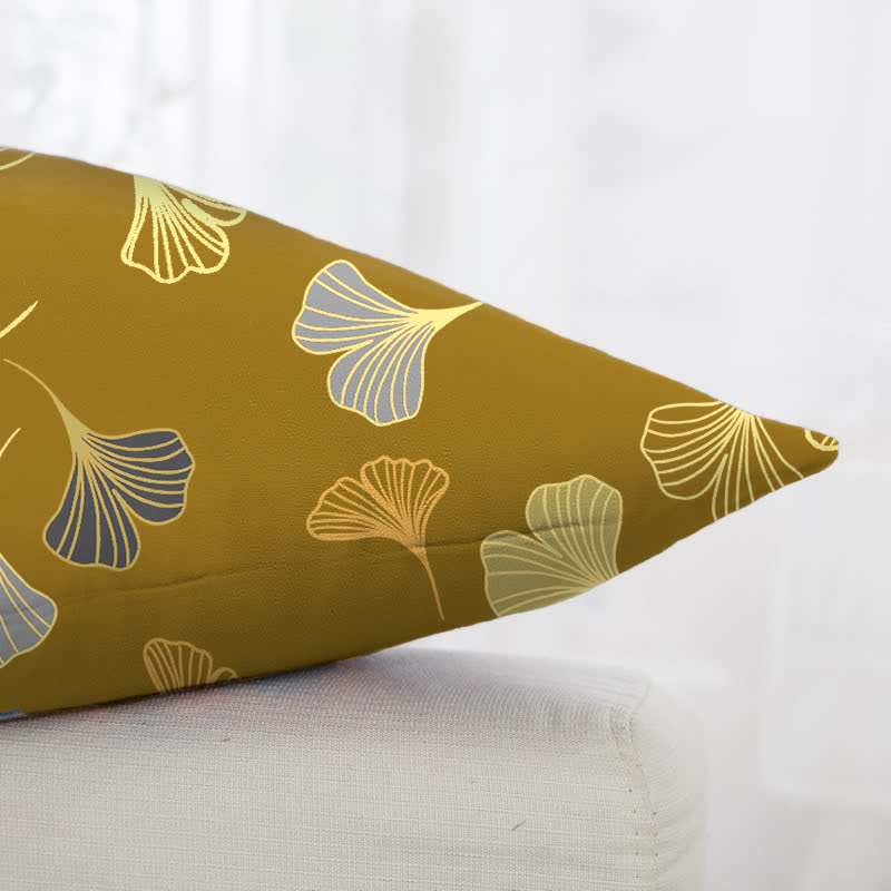Taies d'oreiller carrées en jacquard de coton Ginkgo Biloba (2 pièces) - image 26