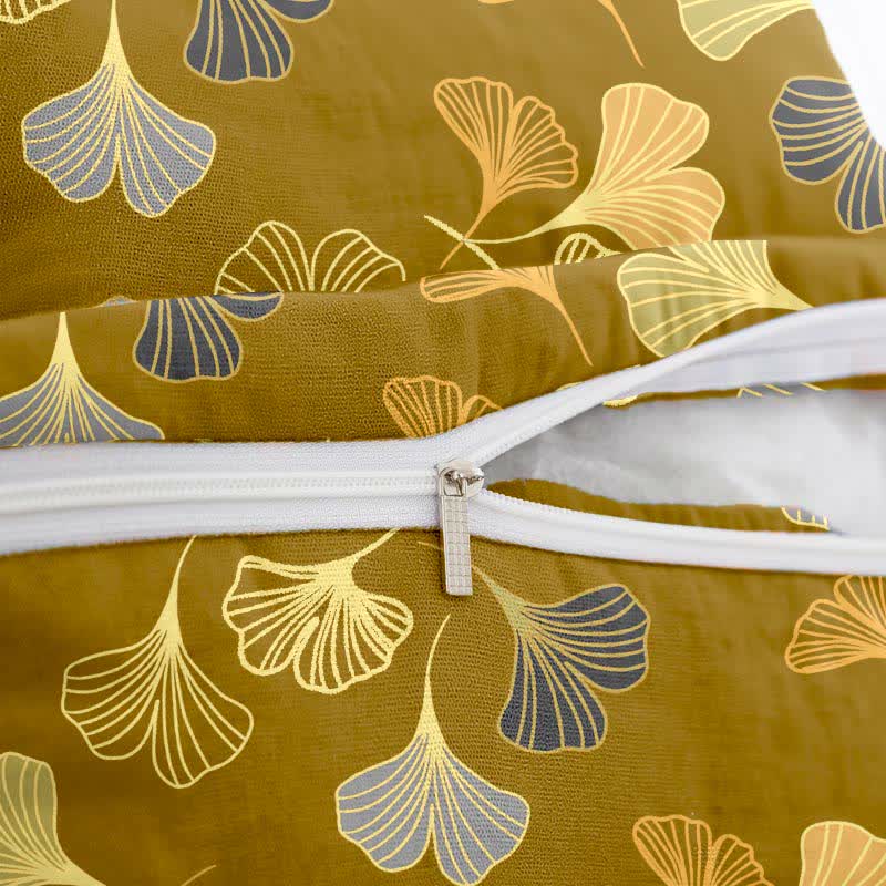 Taies d'oreiller carrées en jacquard de coton Ginkgo Biloba (2 pièces) - image 27