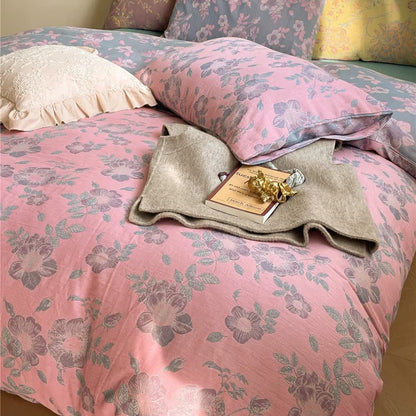 Parure de lit en gaze de coton Peach Blossom (4 pièces)