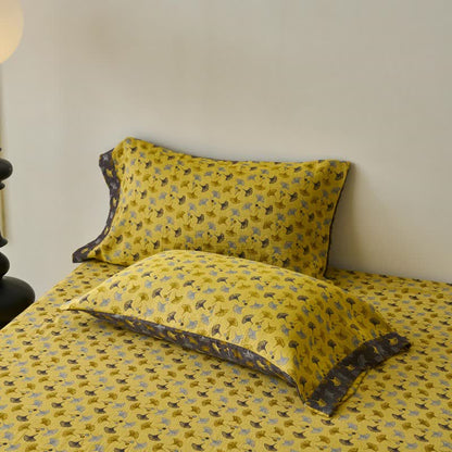 Couvre-lit inspiré de la nature en coton naturel avec motif Ginkgo Biloba - image 12
