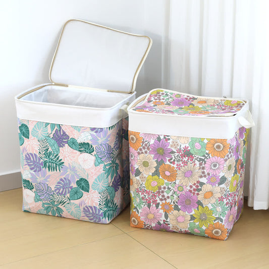 Sac de rangement zippé avec pétales de fleurs - image 1