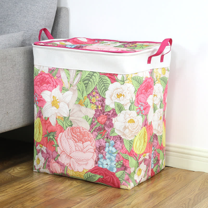 Sac de rangement zippé avec pétales de fleurs - image 4