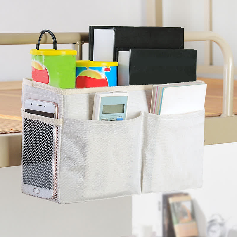 Sac de rangement suspendu pour lits de dortoir - Blanc - 3 PIÈCES - 30 cm x 10 cm x 19 cm - image 2