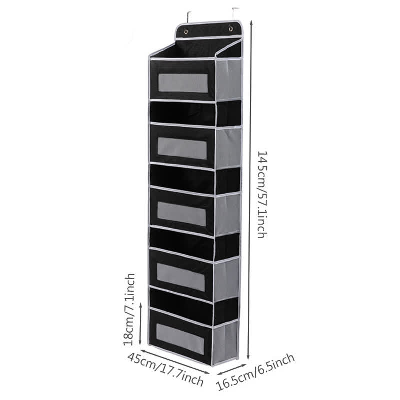 Organisateur de rangement multicouche suspendu pour dortoir - Noir - 3 PIÈCES - 45 cm x 16,5 cm x 145 cm - image 15