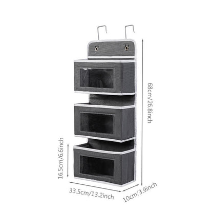 Organisateur de rangement multicouche suspendu pour dortoir - gris foncé - 3 PIÈCES - 33,5 cm x 10 cm x 68 cm - image 18