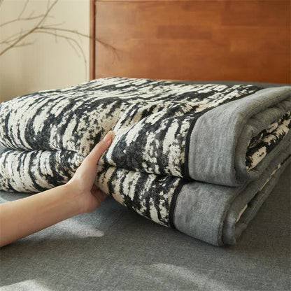 Couette en gaze de coton naturel avec lavage à l'encre - image 6