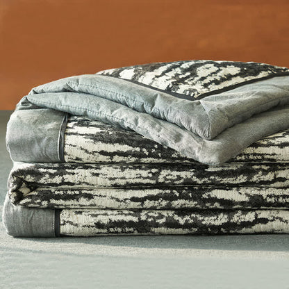 Couette en gaze de coton naturel avec lavage à l'encre - image 4