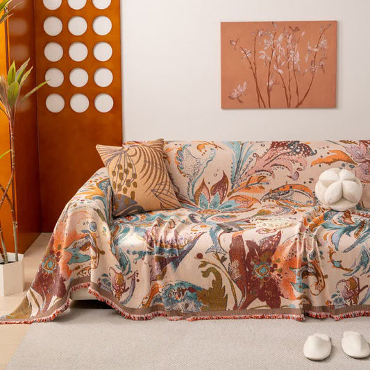Housse de canapé à motif artistique rétro - 180cm x 340cm - image 1