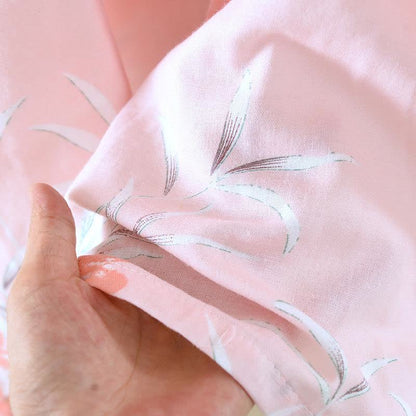 Peignoir kimono japonais en coton à motif fleur de pêcher - image 10