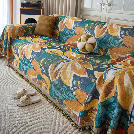 Couverture de canapé avec un motif floral pittoresque - 180cm x 340cm - image 1