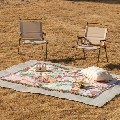 Jeté en gaze de coton avec un motif floral pittoresque - image 3