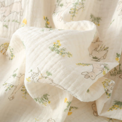 Pyjama caraco en coton à volants motif lapin rustique - image 9