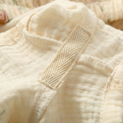 Pyjama camisole en gaze de coton à imprimé floral et rayé - image 10