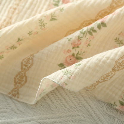 Pyjama camisole en gaze de coton à imprimé floral et rayé - image 8