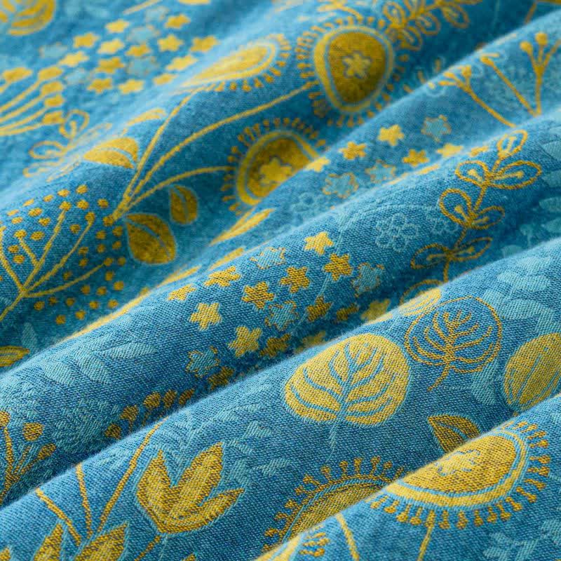 Couette botanique en coton double gaze naturel - image 4
