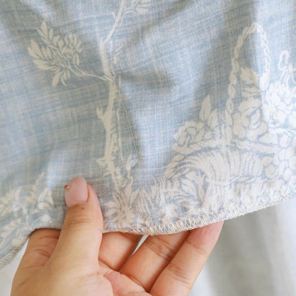 Chemise de nuit caraco en coton rembourré avec nœud rose - image 12