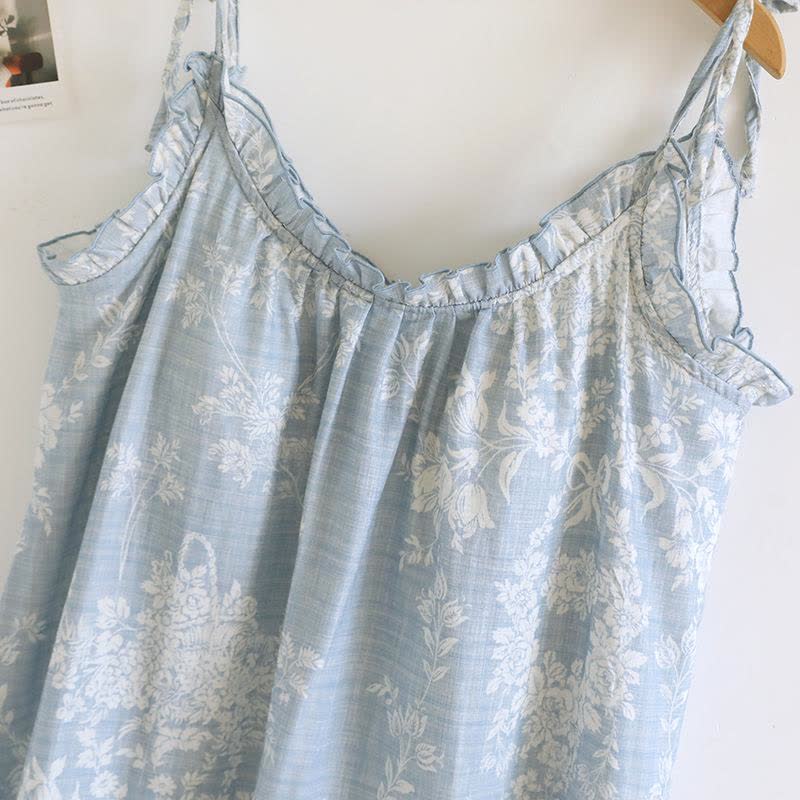 Chemise de nuit caraco en coton rembourré avec nœud rose - image 5