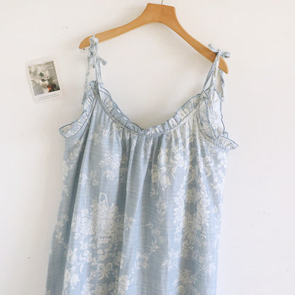 Chemise de nuit caraco en coton rembourré avec nœud rose - image 3