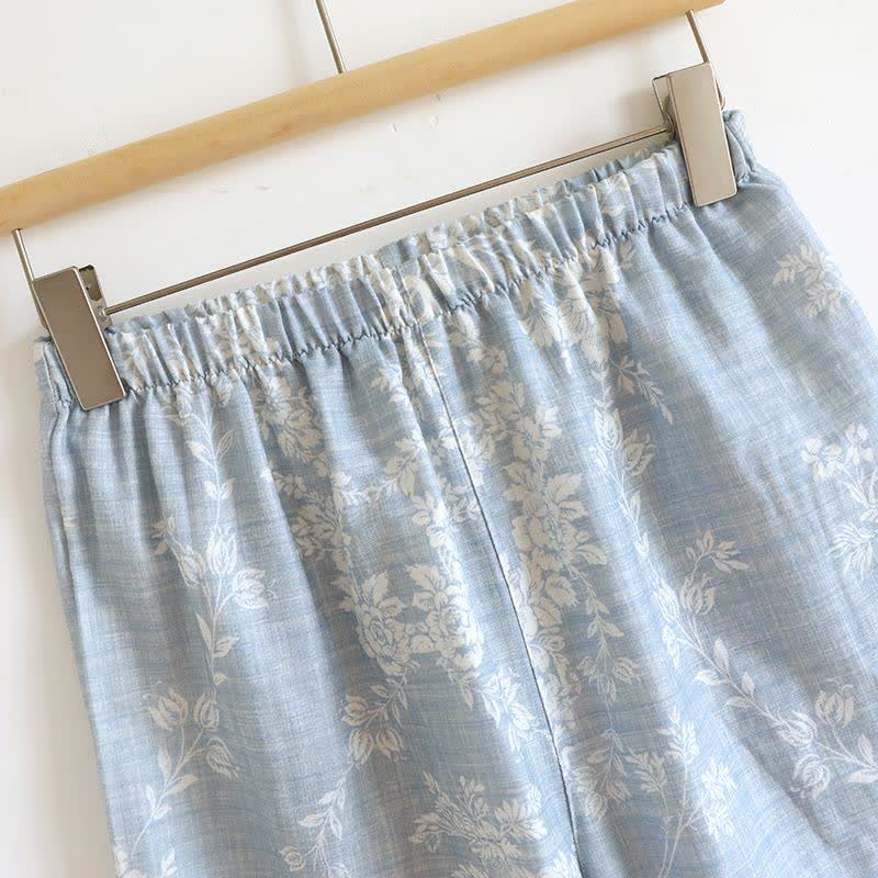 Ensemble pyjama débardeur en coton avec nœud rose - image 9