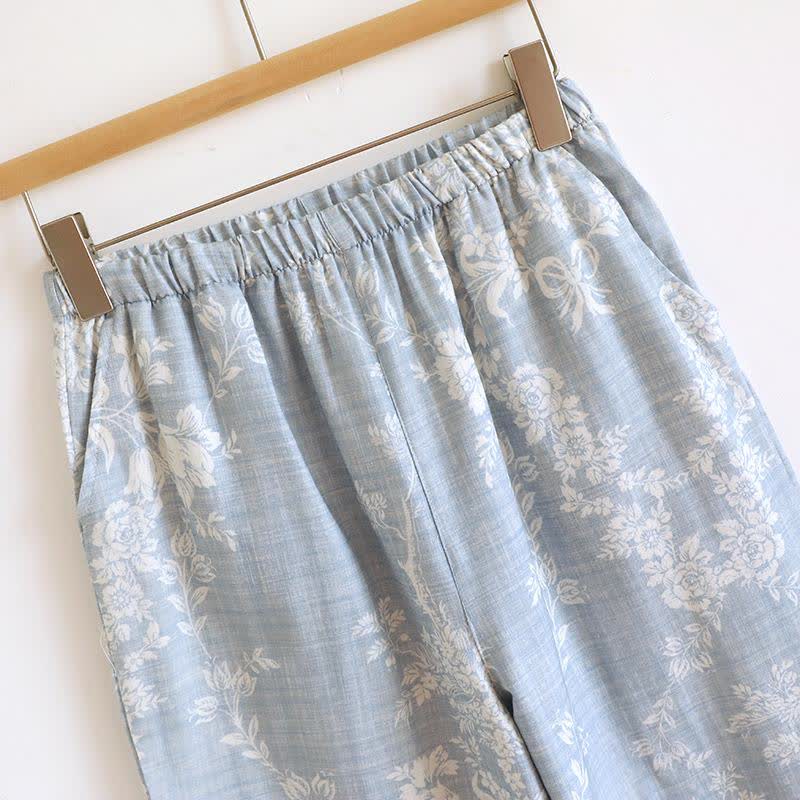 Pyjama camisole en coton rembourré avec nœud rose - image 13