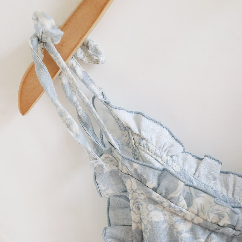 Pyjama camisole en coton rembourré avec nœud rose - image 10
